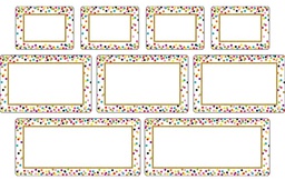 [TCR77325] Confetti Clingy Thingies Labels, Small (4.75"x2")(12cmx5cm), Medium (6.5"x2.1")(16.5cmx5.3cm), Large (9.75"x2")(24.7cmx5cm) (15pcs)