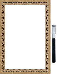 [TCRX77346] Burlap Clingy Thingies Small Note Sheet with Pen 7"x10' Blank note sheet