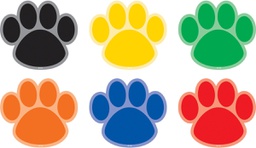 [TCRX77380] COLORFUL Paw Prints Spot On Carpet Markers Write on/ wipe - off (6 colors) (10.1cm)  (12 pcs)