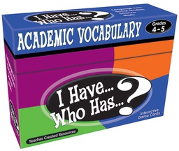 [TCRX7843] I Have... Who Has...? Academic Vocabulary Game (Gr. 4–5)  (37cards)