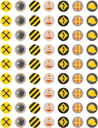 [TCR8718] Under Construction Mini Stickers (378stickers) (0.4''-1cm)