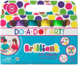 [DAD103] DO A DOT ART MARKERS BRILLANT 6 WASHABLE(2.5oz of ink)(3+yrs)