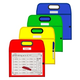 [CLI40210] PORTABLE DRY ERASE POCKET (Green or Blue) (11''X8.5'')(27.9cmx21.5cm)