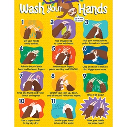 [CDX114308] One World Handwashing Chart (21.6''x17'')(55cmx43cm)