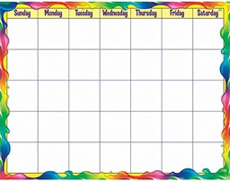 [T27808] Rainbow Gel Wipe-Off Calendar – Monthly 17"x22" (43cmx56cm)
