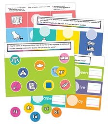 [CDX146035] Edu-Clings Silicone Center: Beginning and Ending Blends Manipulative (Gr:1-2) (25pcs)