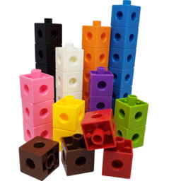 [TCR20652] Connecting Cubes Washable Interlocking plastic(10colors) (100pcs)(3cmx3cm)