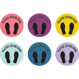 [TCR77537] Spot On Floor Markers Oh Happy Day Please Stand Here - 10.5"(26.6cm)