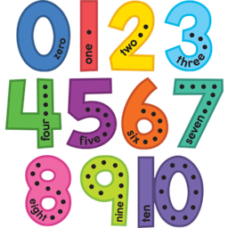 [TCR9123] *Colorful Jumbo Numbers Bulletin Board (11 pcs)(14.75"(37.4cm)