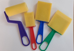 [PXAC52124] BRUSH FOAM ROLLER BRUSH ASST CLR (4ct)