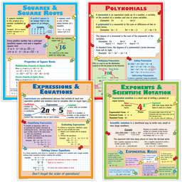 [MCP169] Algebra Poster Set (17"x22")(43cmx55.8cm) 4 Posters