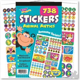 [T5009] Animal Antics Sticker Pad (738 Stickers) (Lg: 6.5cm-2.5'')