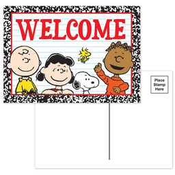 [EUX831909] PEANUTS WELCOME!  POSTCARDS(36/pkg)(4.3''x6'') (11cmx15.3cm)