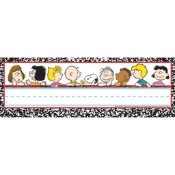 [EU833133] PEANUTS SELF ADHESIVE NAME PLATES (36/pkg)(9.6''x3.25'')(24.3cmx8.2cm)