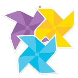 [EU841564] A TEACHABLE TOWN PINWHEELS  Accents  (5.5"x5.5") (14cmx14cm)(36pcs) (36pcs)