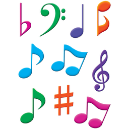 [TCR5417] MUSICAL NOTES ACCENTS  (5.5" x 5.5") (14cm x14cm) (30/pack)