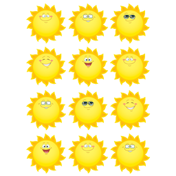 [TCR5419] HAPPY SUNS Accents  (5.5" x 5.5" (14cm x 14cm (30/pack)