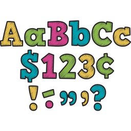 [TCR5617] Chalkboard Brights Bold Block 4" Letters Combo Pack (230 pcs)