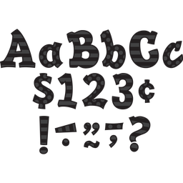 [TCR75262] BLACK SASSY SOLIDS (5"-12.7cm) BOLD BLOCK Letters Combo Pack (238 pcs)