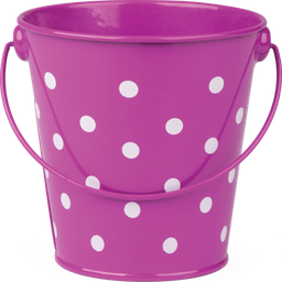 [TCR20826] PURPLE Polka Dots Bucket (4"-10cm)