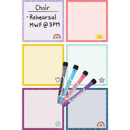 [TCR77404] OH HAPPY DAY MAGNETIC DRY-ERASE SQUARE NOTES 5.5" x 5.5" (13.8cm x 13.8cm)