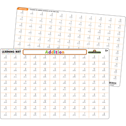 [TCR21016] ADDITION LEARNING MATS Write-on/ Wipe-off (17"x11.5") (43cmx29cm)