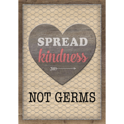 [TCR7511] Spread Kindness Not Germs Positive Poster 19"x 13.5" (48cm x 35cm)