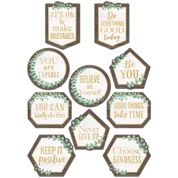 [TCR8464] EUCALYPTUS POSITIVE SAYINGS Accents  (30/pkg  (6" (15cm)