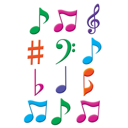 [TCR5482] MUSICAL NOTES Mini Accents   (3" =7.5cm) (36pcs)