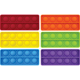 [TCR20110] PUSH &amp; POP BUBBLE  TEN FRAMES  (6pcs) (4"x1.5"x0.5")(10cmx3.8cmx1.2cm)