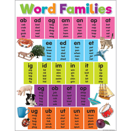 [TCR7112] WORD FAMILIES Chart (43cm x 56cm)(17''x22'')