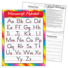 [T38134] Manuscript Alphabet Zaner-Bloser Chart 17" x 22" (43cm x 56cm)