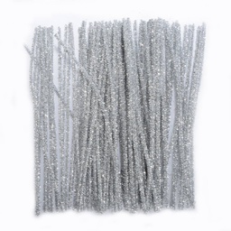 [TCCCSSI] JUMBO STEMS 6mm SILVER, (12''-30.4cm) (100ct)