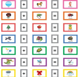 [TCR20853] Compound Words Pocket Chart Cards (102cards)