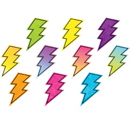 [TCR3927] Brights 4Ever Lightning Bolts Accents 10 colors (6''=15.24cm)(30 pcs)