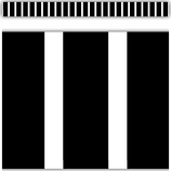 [TCR3935] Black &amp; White Vertical Stripes Straight Border Trim (3''x35'')(7.6cmx88.9cm) total (35ft10.6m) (12pcs)