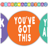 [TCR8326] *Colorful Positive Sayings Die-Cut Border (35'=10.6m) (12pcs)