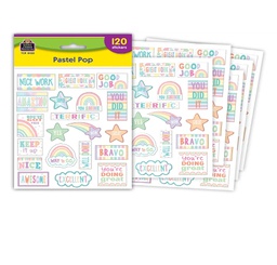 [TCR8423] Pastel Pop Stickers (120stickers)(1.75''x0.5'')(4.4cmx1.2cm)