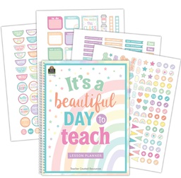 [TCR8436] Pastel Pop Lesson Planner (160 pgs and 340 stickers)(11''x8.5'')(28cmx21.5cm)