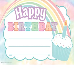 [TCR8447] Pastel Pop Happy Birthday Awards (8.4''x5.4'')(21.5cmx13.9cm)(25pcs)