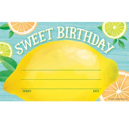 [TCR8494] Lemon Zest Sweet Birthday Awards (8.4''x5.4'')(21.5cmx13.9cm)(25pcs)