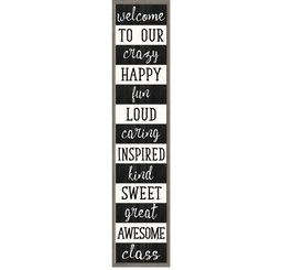 [TCR8511] Modern Farmhouse Welcome! to Our Class vertical Banner (8''x39'')(20.32cmx99cm)