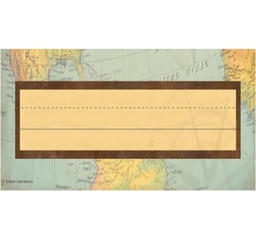 [TCR8571] Travel the Map Flat Name Plates (6.9cmx29.2cm)(2.7''x11.4'')(36pcs)