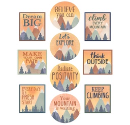[TCR9145] Moving Mountains Positive Sayings Accents, 10 designs (5.5''-14cm) (30pcs)