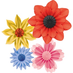 [TCR8350] Wildflowers Paper Flowers accents (4pcs)