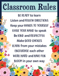 [TCR7891] Wildflowers Classroom Rules Chart (17''x22'')(43cmx55.8cm)
