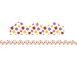 [EU845663] A TEACHABLE TOWN FLORAL DECO TRIM (12strips)(2.25"x37")(5.7cmx94cm)