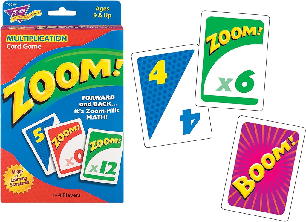 ZOOM! Multiplication CARD GAME (100 cards) AGE 9+