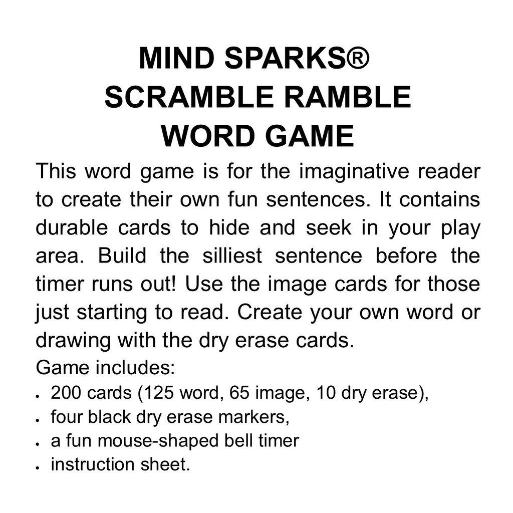 SCRAMBLE RAMBLE HIGH ENERGY WORD GAME