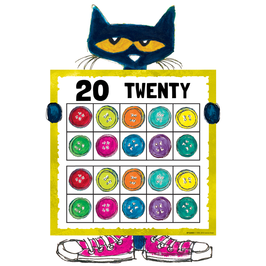 Pete the Cat Numbers 0-20 Bulletin Board